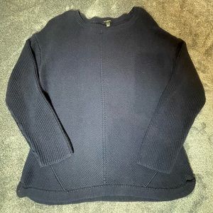 Talbots Size XLP Classic Blue 100% Pima Cotton Sweater Knit Top